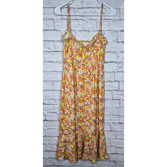 Hutch Anthropologie Jolie Floral Mermaid Midi Dress Sweetheart Neck Small S - Picture 3 of 9